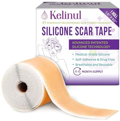 Silikonpflaster für narben: Silikon-Narbenband, Rolle (4,1 cm x 152,4 cm), wiederverwendbar.