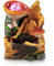 Dyna-Living Indoor Tabletop Fountain, Mushroom Fountain, Orange, 15cm L x 10cm W x 20cm H, Lighted, Resin, FOUNTAIN