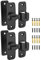 90/180 Degree Flip Barn Door Lock, Protect Privacy - Security Door Latch, Small Gate Latches Hardware for Barn, Garden, Bathroom, Cabinet, Window, Sliding Door (Black-2PCS)