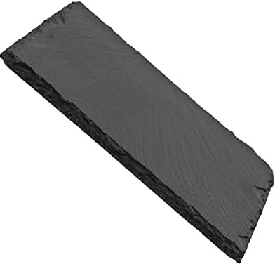 Etrexonline Tablas de Pizarra Premium | Platos de Piedra Negra para Aperitivos | Bandejas de Sushi y Tapas | Estilo Moderno | Resistente al Desgaste| Ideal para cualquier Evento | 20x30x0.6cm