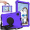 Funda para Galaxy Tab A 2019 para niños de 10.1 Pulgadas, patrón de telaraña de Espuma EVA, con Soporte de asa de Anillo y Correa de Hombro para Tablet Samsung Galaxy Tab A SM-T510/T515, Morado