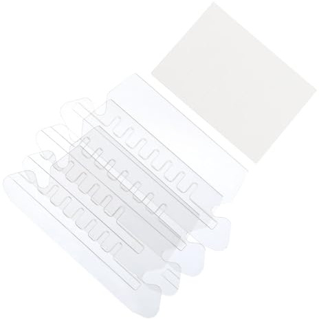 PATIKIL 100 Stück 3-Zoll-Aktenordner-Etiketten Aktenordner-Tabs | Mit Einstecketiketten, Aus klarem Kunststoff, Für Hängemappen, schnelle Identifizierung, Organisation