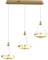 MODEBHD Industrielle Pendelleuchte, 3-flammig, dimmbar, LED-Kronleuchter, nordische 3-Ringe-Pendelleuchte, 48 W, minimalistische Hängelampe für Restaurant, Hängeleuchte, Kücheninsel, Esszimmer, Wohnzi