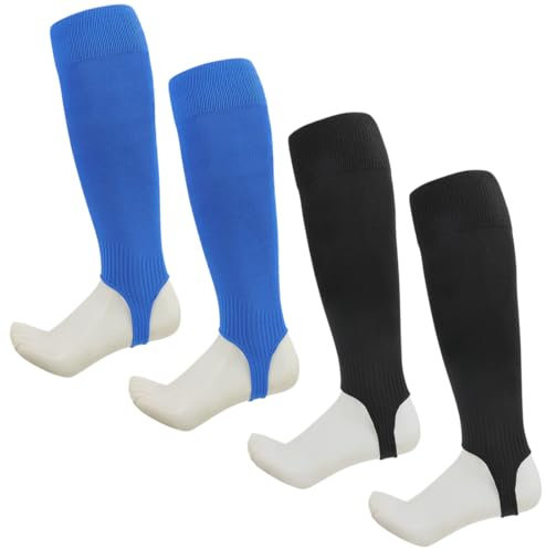 VURYAPI 2 Paar Kinder Herren Stutzen Fußballstutzen Stegstrümpfe Fußball Sleeve Fußballsocken mit Steg