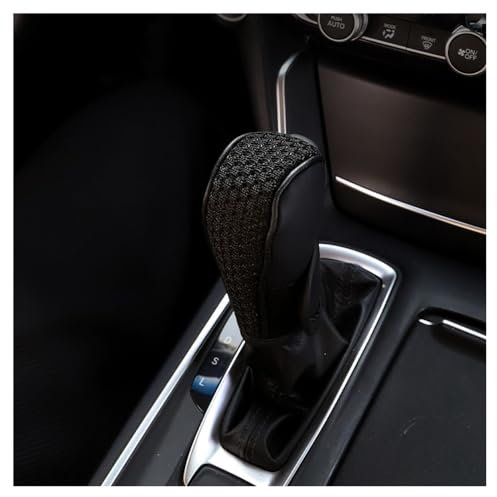 TVVXIO Auto Schaltknauf Abdeckung, für Mitsubishi Colt Turbo/Hybrid 2023 2024 Auto Schaltknauf Abdeckung Schutz, Kratzfest, Waschbar, Auto Zubehör,A Black