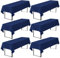 6er-Pack Biertisch Tischdecke, marineblaue Biertischdecke, 260 x 110 cm Bierzeltdecke, strapazierfähige Polyester-Tischdecke, waschbare Tischdecke für Gartenparty, Geburtstagsfeier (Marineblau)
