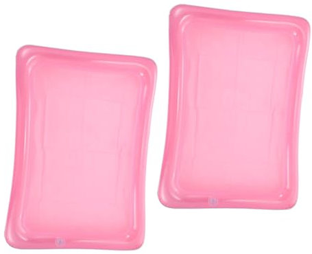 JOINPAYA 2 Pz Vassoio Gonfiabile Portabevande Per Piscina Bar Gonfiabile Per Insalata Server Di Ghiaccio Vassoi Gonfiabili Vassoio Refrigerante Gonfiabile Vassoio Per Bevande Pvc Rosa