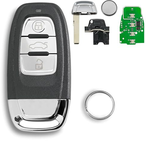 8T0959754D 868 MHz pour Audi A4 A5 A6 S5 S7 Q3 3 boutons télécommande de voiture avec porte-clés
