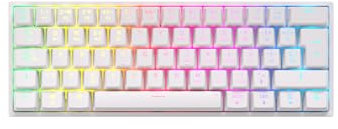 NEWSKILL Pyros V2 Teclado Gaming 60% RGB inalámbrico/Bluetooth/Cable Outemu Red Hotswap - Color Blanco