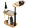 Beistelltisch Mit Rollen, 3-lagiger Badewannentablett-Tisch, Klappbar Um 90°/drehbar Um 360° Aus Holz Und Metall, Super Robust, Stabil Für Badewannen-Haushalts-Badewannen-Caddy-Tablett