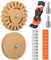 BNGXR 2 Stück Folienradierer Auto Gumm,(Ø100 mm & Ø88 mm)Aufkleber Radierer, Radierscheibe mit Adapter, Radiergummi Rad Tool Kit, zum Entfernen Klebstoffresten, Folien und Aufklebern für Auto Motorrad