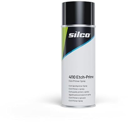 INTERMIX SUPPLIES Silco 4110 1K Aerosol Self Etch Primer - Superior Adhesion, Corrosion Protection & Fast Drying for Steel, Zinc, Aluminium Surfaces in Grey (400ml)
