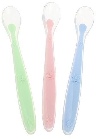 ibasenice 3 Stücke für Babys Ergonomische Fütterungsutensilien Hitzebeständig für Neugeborene für Babypartys und Zuhause