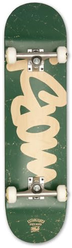 Mob Skateboard Tag Logo 8.25 Complete - Komplettboard 32 x 8.25 Zoll - Holzboard aus 7 Schichten Ahornholz - fertig montiert - Anfänger und Profi Skateboard für Jugendliche, Erwachsene - Grün