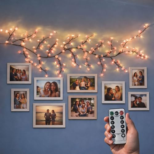 Neo 2.3M LED Cherry Blossom Fairy Lights Garland with Remote 144 LEDs 8 Lighting Modes & 6 Hour Timer Function