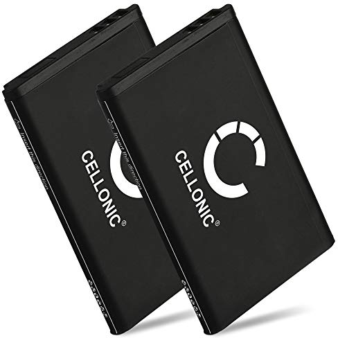 CELLONIC, Akku kompatibel mit Snom M65 kompatibel mit NEC Gx77, SV9100 (1200mAh, 3.7V) 2X Ersatzakku A051,10000058