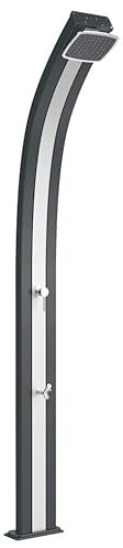 arkema Douche solaire Spring avec bande inox et lave-pieds Anthracite