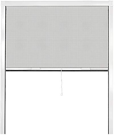 PALMAT - Moustiquaire Ajustable pour fenêtre - Anti-Insectes, Anti-Moustiques, Empêche les Intrusions d’Insectes, Kit d'Installation Complet, Filet Écran Insecte (90 x 160 x 5 cm, Blanc)