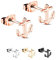 Treuheld® | Anker Ohrstecker/Ohrringe aus 925 Sterling Silber | 7mm x 8mm x 0,8mm | Roségold | Set/Paar Anchor Schmuck Stecker | Damen & Herren