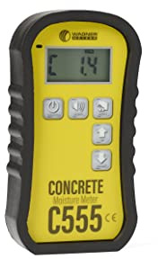 Wagner Meters C555 Pinless Concrete Moisture Meter – Fast Moisture Testing with No Surface Damage (with Standard Calibrator)