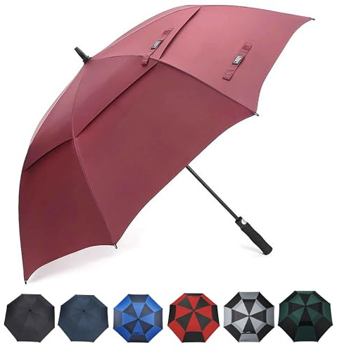 G4Free 55/63/69/72/80 inch Golf Umbrella Windproof Double Canopy Extra Large Size Automatic Opening Umbrella Waterproof