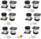 xianzhanEU 12 PCS Pieds de Meuble 60 * 80mm Pied de Meuble Acier Inoxydable Pieds Reglable pour Bureau, Canapé, Armoire, avec 48 × Vis + Tournevis