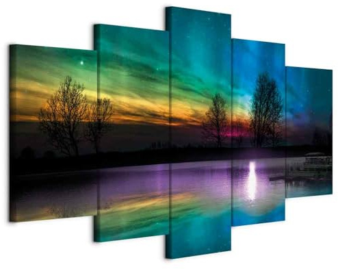 murando - Akustikbild Akustikplatten Landschaft, Schallschutz, Wohnzimmer | Verbessert Raumakustik, reduziert Hall, ideal fürs Büro oder Wohnzimmer, hochwertige Verarbeitung, schnelle Montage, stilvoll
