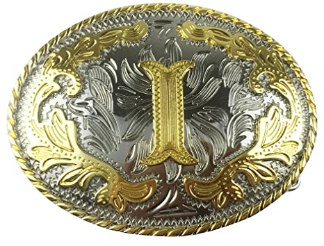 LKMY Herren-Gürtelschnalle, 3D-goldener Buchstabe, Alphabet, Initiale, Schnitzgürtelschnalle, A-Z, Western-Vintage-Stil,Cowboy-Gürtelschnallen,Jeans-Zubehör für Männer, Frauen, Vatertag, Weihnachten