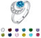 März Geburtsstein Ringe für Frauen - 925 Sterling Silber Mond Ringe - Verstellbarer Offener Ring - Jahrestag & Geburtstag Schmuck - Geschenk für Frau, Mutter, Tochter, Freundin