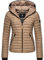 Navahoo Damen Damen leichte Übergangsjacke Steppjacke mit Kapuze Kimuk Taupe Grey Gr. XS