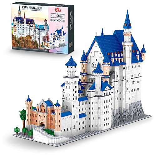 FigureArt Schloss Neuschwanstein Modular Bausteine Modell, 11810 Teile Groß Klemmbausteine Gebäude Bausatz LZ8020(Originalverpackung)
