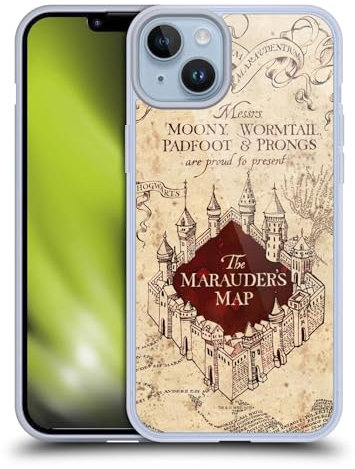 Head Case Designs Officially Licensed Harry Potter The Marauder's Map Prisoner Of Azkaban II Gel Case [Military Grade Protection] Compatible With Apple iPhone 14 Plus