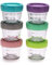 melii Lot de 6 bocaux en verre pour aliments pour bébé avec couvercles, sans BPA, passent au micro-ondes et au lave-vaisselle (113,4 g)