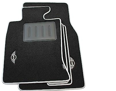 Passgenaue Teppichmatten für Mini R56 ab 2006-2014, Mini R58 Coupé ab 2012-, Mini R59 Roadster ab 2012 - Carbon Inox