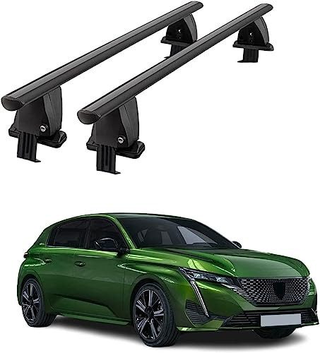 2 Stück Auto Dachträger für Peugeot 308 2021-2022,Auto Querträger Dachreling Relingträger Dachgepäckträger Gepäckträgerstange Auto Zubehör