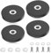 Riisoyu 4 Stück Neodym Magnete Gummiert, Ø 43mm Mit M6 Innengewinde Gummi Runde Magnete mit Gewinde Starke Gummiert Magnete zum Anschrauben Autolichter Topfmagnet Magnet Rund