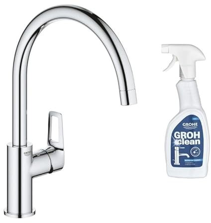 robinet mitigeur cuisine GROHE Bauloop bec haut + produit entretien