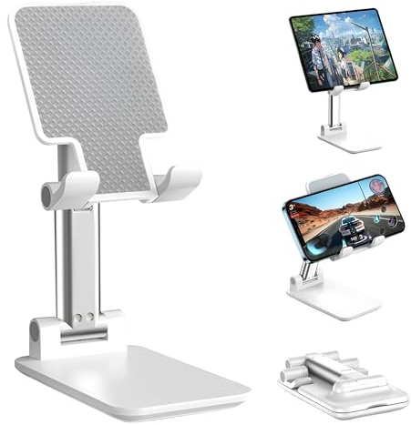 ZSMJAER Support Téléphone, Support Telephone Réglable Pliable Innovant,Support pour Téléphone Portable de Bureau,Support iPhone Bureau, Support ipad Samsung Mini iPhone Tous Les Smartphones