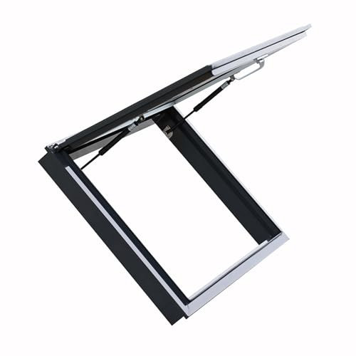Thickened Aluminum Alloy Sloping Flat Roof Surface, Roof Skylight Cover Attic Underground Light Well Window, Size 78 * 118cm, Inner Opening Type
