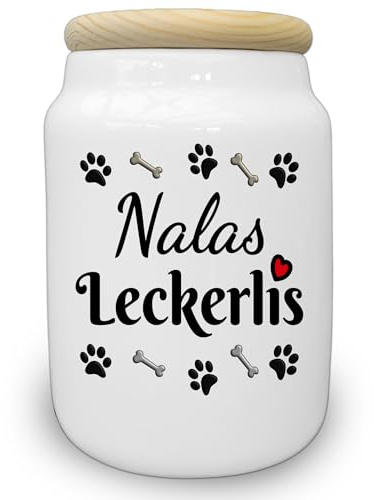 Hunde Geschenk Leckerli Dose mit Name, Hundehalter Hundemama Hundepapa Geschenk einzigartig personalisiert, Leckerlis Hundekekse Futterdose