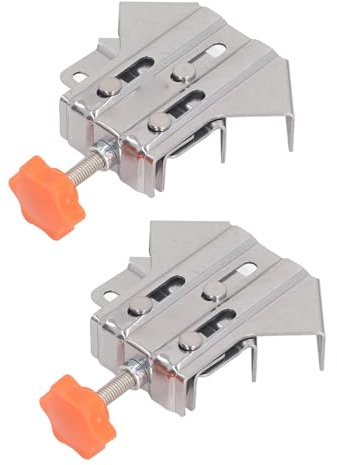 2 Uds Abrazadera de Esquina de 90 Grados ángulo Recto Herramienta de Fijación de Clip de Esquina Ajustable de Acero Inoxidable para Carpintería Foto Esquinas Puerta Gabinete