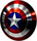 Captain America Schild, 61 cm, Baustahl, Runder Schild Mit Ledergriff, Wanddekoration, Rostfreies Metall, Geschenkartikel