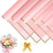 20 Blatt Blumenstrauß Geschenkpapier - Wasserdicht Wrapping Paper, Blumen Papier mit Band, Blumenpapier für Geschenkverpackungen, Blumen, Kunst und Handwerk (Rosa, 58x58cm)
