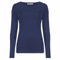 Shop Nova® Women Ladies Long Sleeve Round Neck Plain Top Stretchy Casual T Shirts Basic Slim fit Tee Tops UK Size 8-26 (Navy, 10)