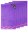 Lashuma Baumwolle Gästehandtuch Set 30x50 cm, Lugano 4er Frottee Handtuchset Lila - Lavendel