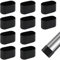 Stuhlbeinkappen Oval 40x20 mm SRLWMYI 10 Stück Fußkappen für Gartenstühle Stuhl Abdeckkappen Stuhlbeinkappen Rechteckig, für Stuhlbeine Terrassenstühle Outdoor Oval Stuhlbeine, Schwarz