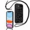 Xylota Funda con Cuerda para iPhone 11 6,1'', Silicona Cordon Carcasa, Ajustable Colgar Collar Correa de Cuello Cadena Colgante Protector Suave TPU Bumper Protección Case para iPhone 11,Leopardo