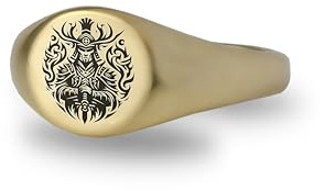 14k Gold Samurai Siegelring - Gravierte Samurai-Ring - Benutzerdefinierte Samurai-Ring - Unisex-Ring - Japanische Ring
