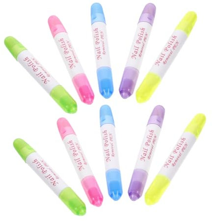 LALADEFIEE 10pcs Nail Polish Remover Pens for Nail Edges Tools for Easy Cleaning and Precision for Home and Salon Manicures Color for -ups