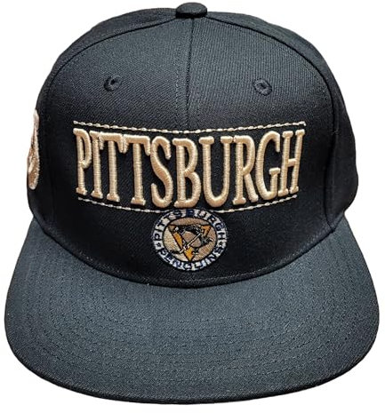 Mitchell & Ness NHL Pittsburgh Penguins The City Snapback Hat Cap Schwarz, Schwarz, Einheitsgröße